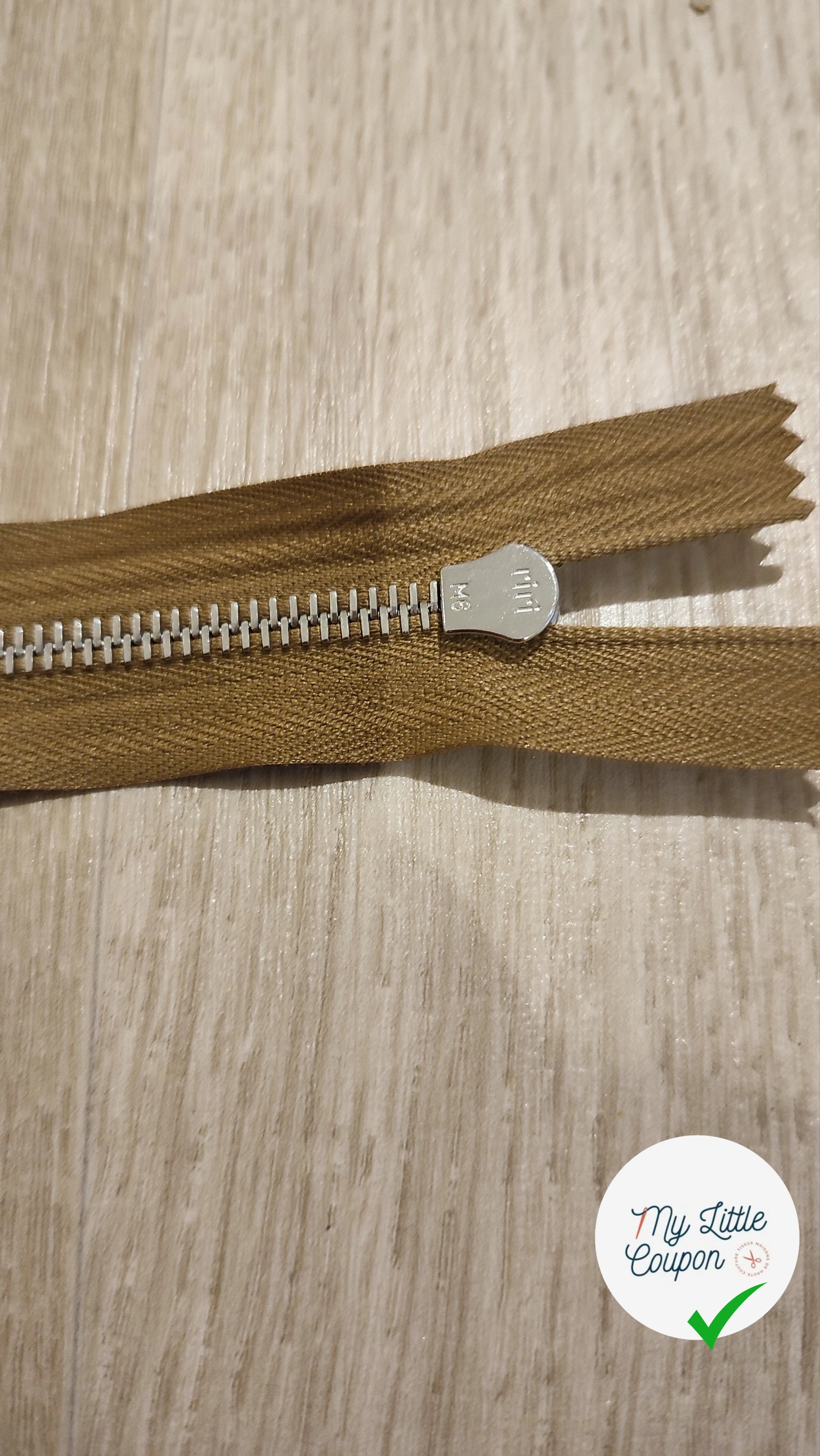 FERMETURE RIRI METAL NON SÉPARABLE 13CM MARRON M6 - My Little Coupon