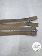FERMETURE RIRI METAL NON SÉPARABLE DOUBLE ZIP 75CM BEIGE FONCÉ - My Little Coupon