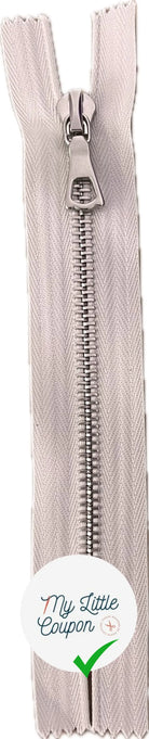 FERMETURE RIRI METAL NON SÉPARABLE 15CM M6 BLANC CASSÉ - My Little Coupon