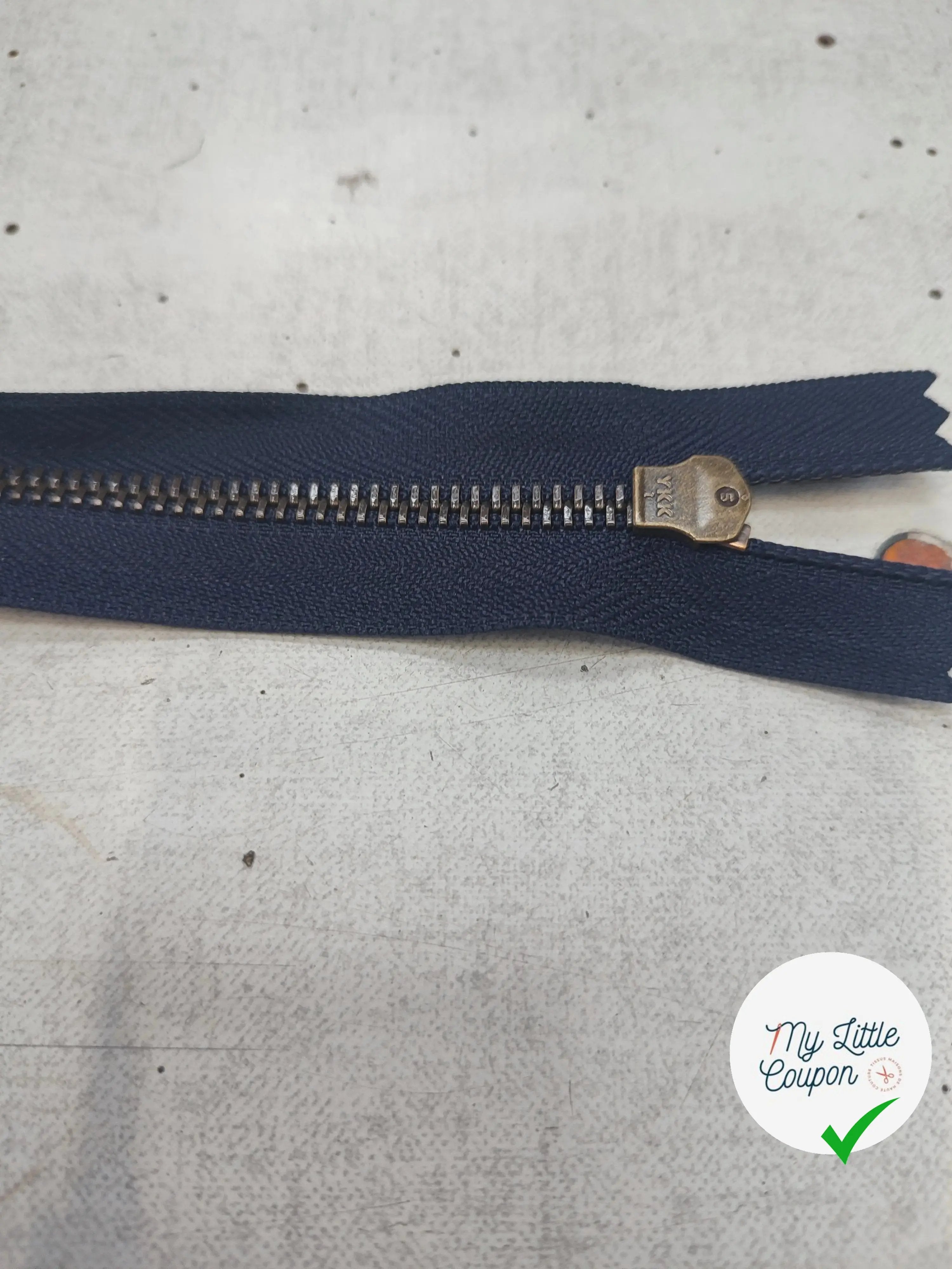 FERMETURE RIRI METAL NON SÉPARABLE 25CM BLEU NUIT - My Little Coupon