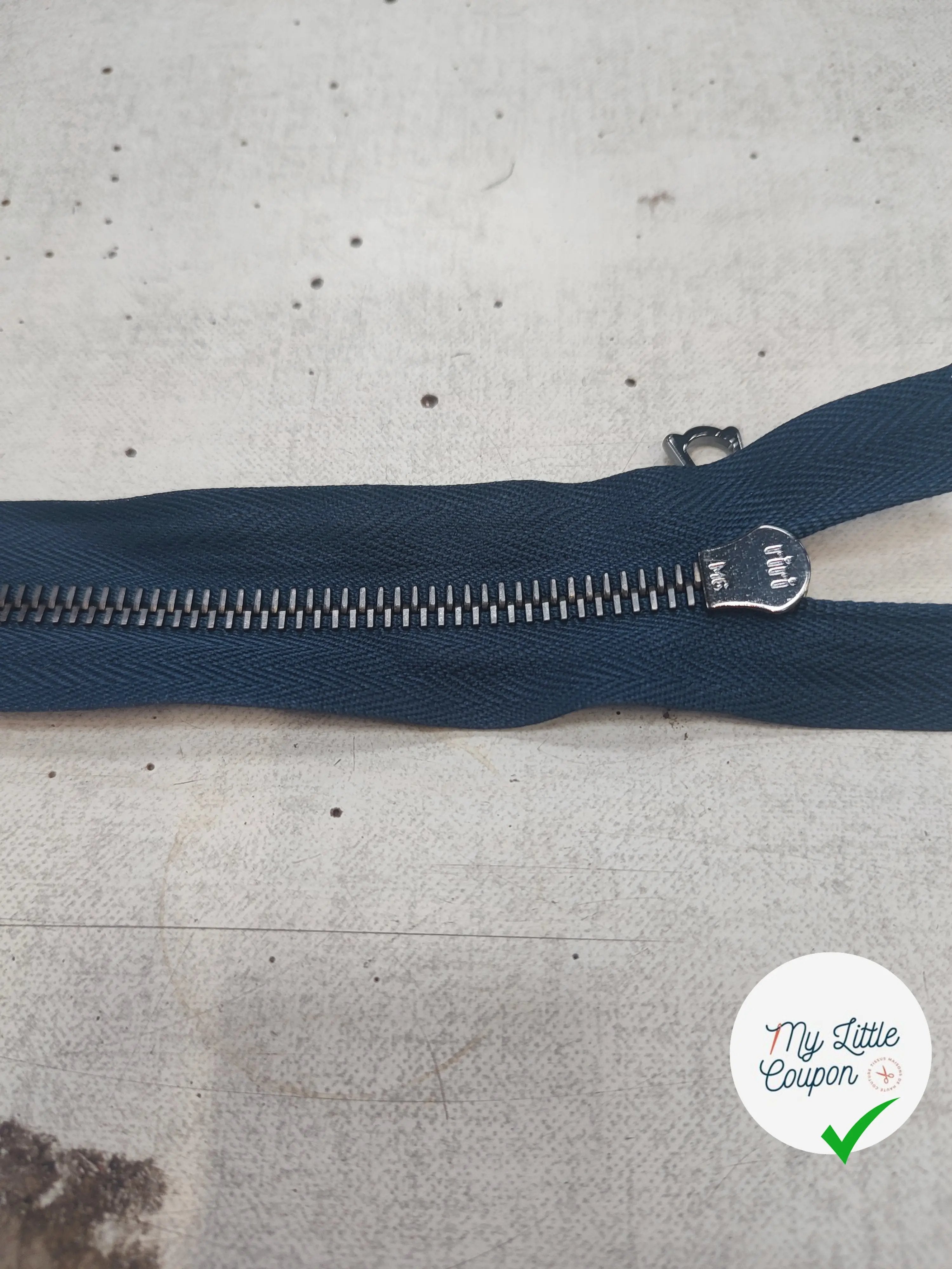 FERMETURE RIRI METAL SÉPARABLE 80CM BLEU NUIT M8 - My Little Coupon