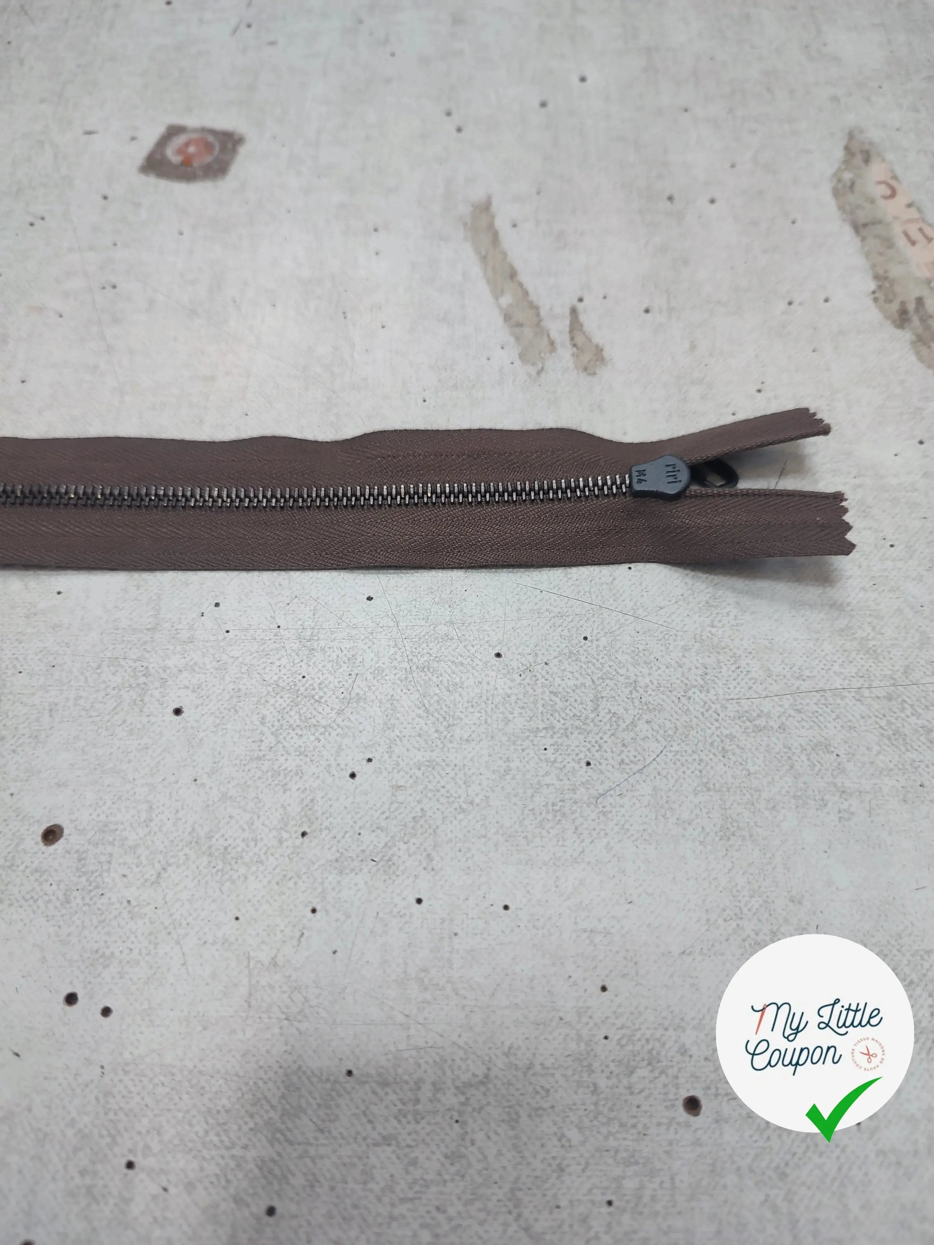 FERMETURE RIRI PLASTIQUE NON SÉPARABLE RÉVERSIBLE 50CM NOIR - My Little Coupon