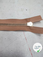 FERMETURE RIRI METAL NON SÉPARABLE 20CM MARRON CAFÉ CLAIR - My Little Coupon