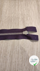 FERMETURE RIRI MÉTAL NON SÉPARABLE 20CM VIOLET FONCÉ M6 - My Little Coupon