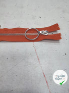 FERMETURE RIRI METAL NON SÉPARABLE 25CM ORANGE CITROUILLE M6 - My Little Coupon