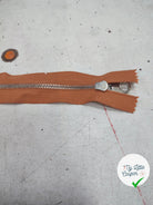 FERMETURE RIRI METAL NON SÉPARABLE 20CM MARRON ORANGE - My Little Coupon
