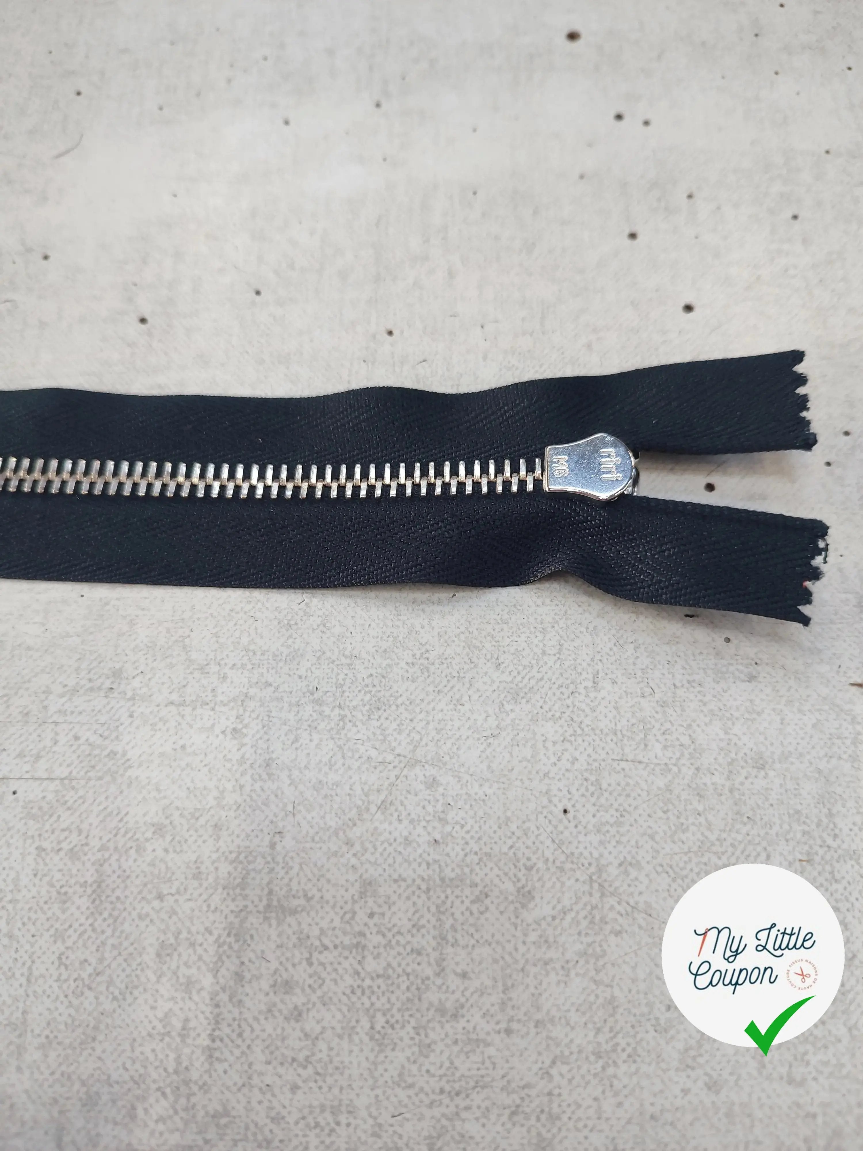FERMETURE RIRI METAL NON SÉPARABLE 13CM NOIR - My Little Coupon