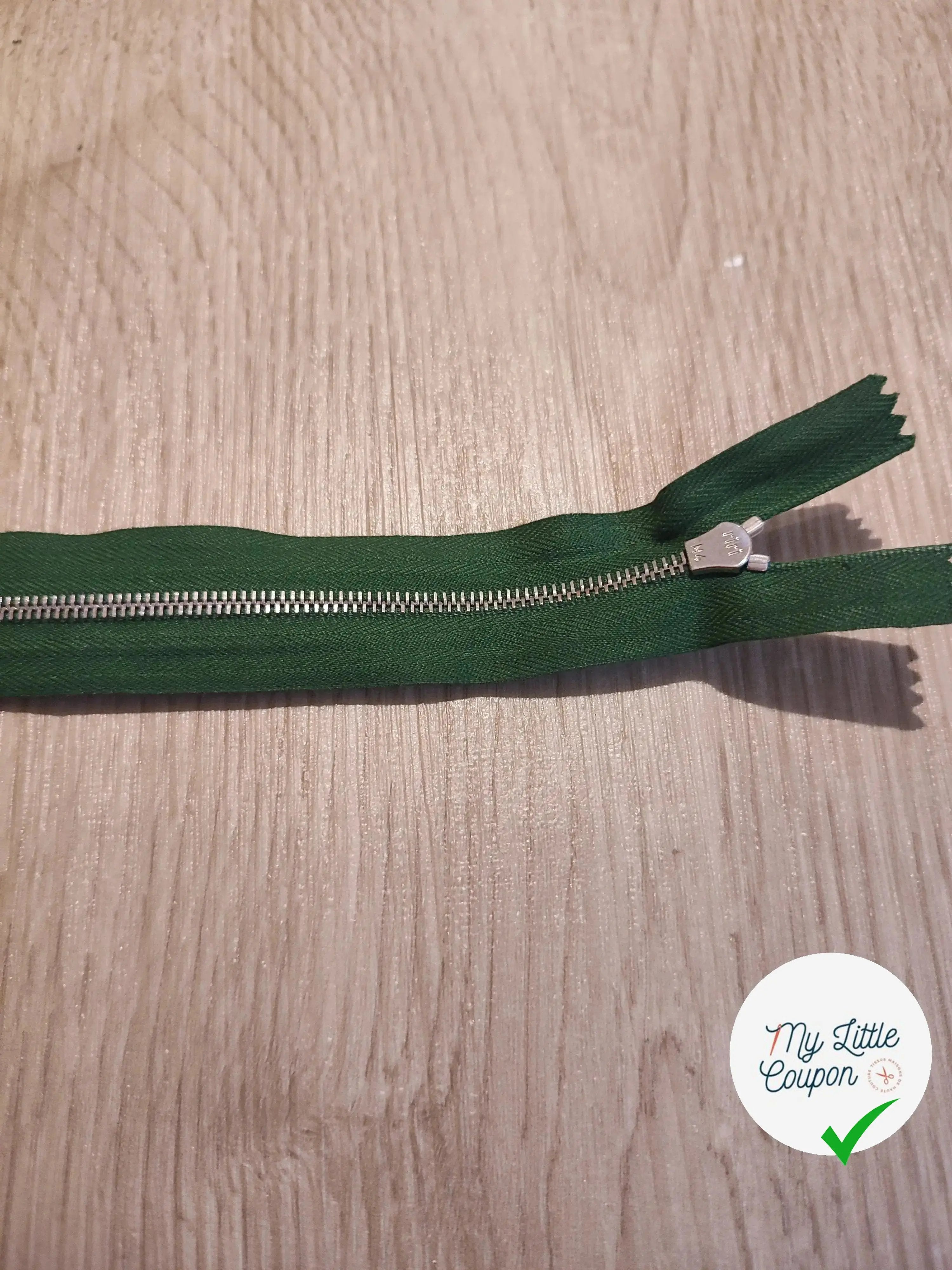 FERMETURE RIRI METAL NON SÉPARABLE 15CM VERT SAPIN M4 - My Little Coupon