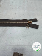 FERMETURE RIRI METAL NON SÉPARABLE MARRON FONCÉ 20CM M8 - My Little Coupon