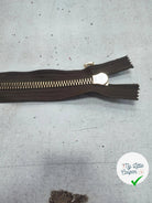 FERMETURE RIRI METAL NON SÉPARABLE MARRON FONCÉ 20CM M8 - My Little Coupon