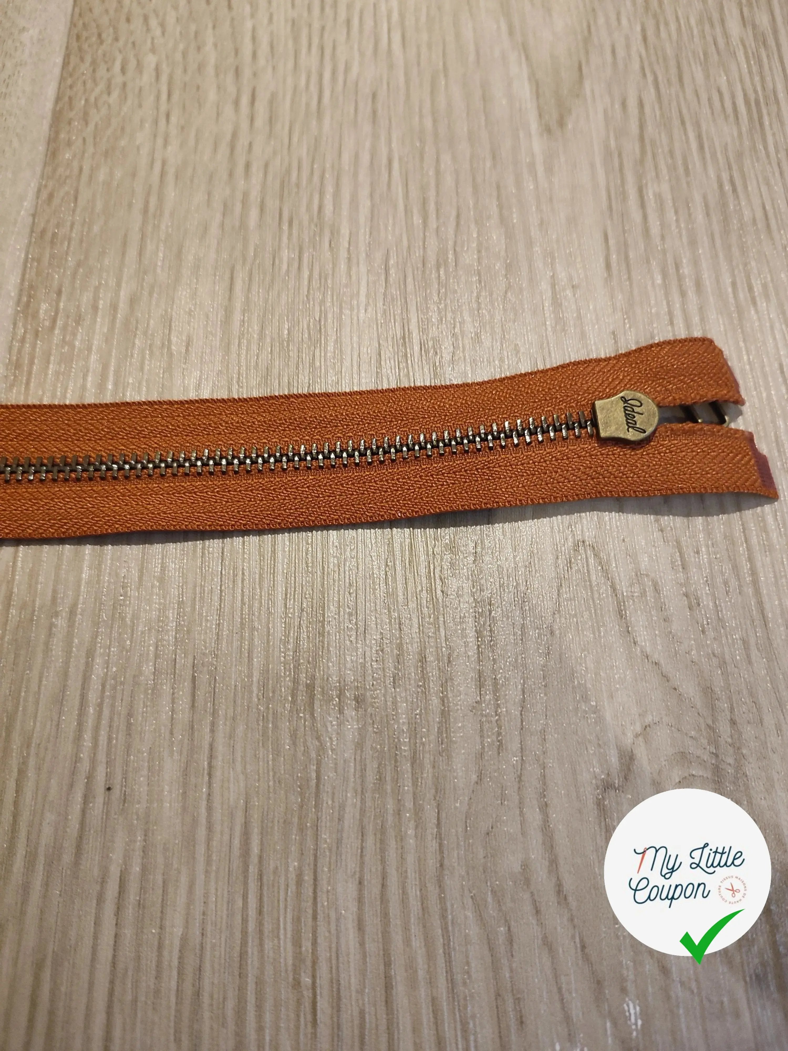 FERMETURE RIRI METAL SÉPARABLE 90CM ORANGE - My Little Coupon