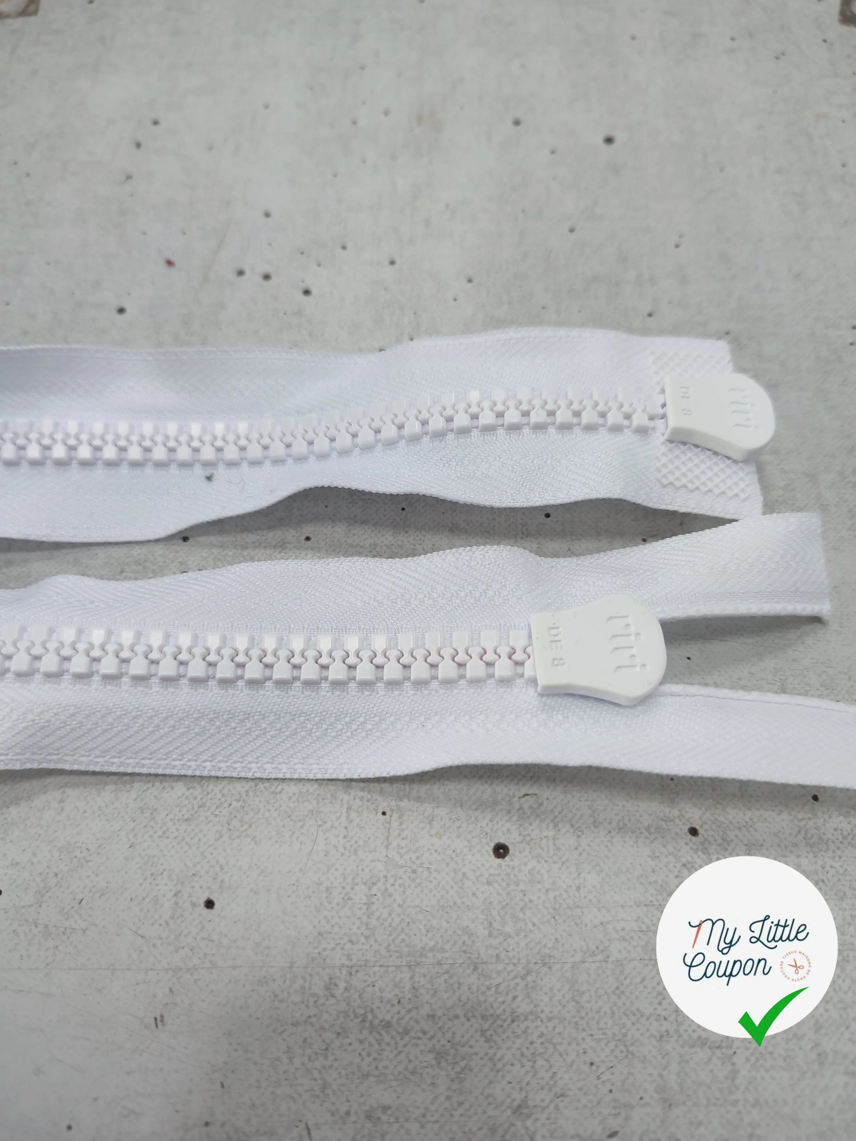 FERMETURE RIRI METAL SÉPARABLE 40CM BLANC - My Little Coupon
