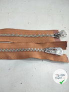 FERMETURE RIRI METAL NON SÉPARABLE DOUBLE ZIP 100CM MARRON - My Little Coupon