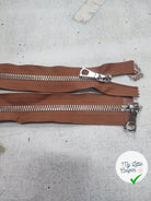 FERMETURE RIRI METAL NON SÉPARABLE DOUBLE ZIP 80CM MARRON M6 - My Little Coupon