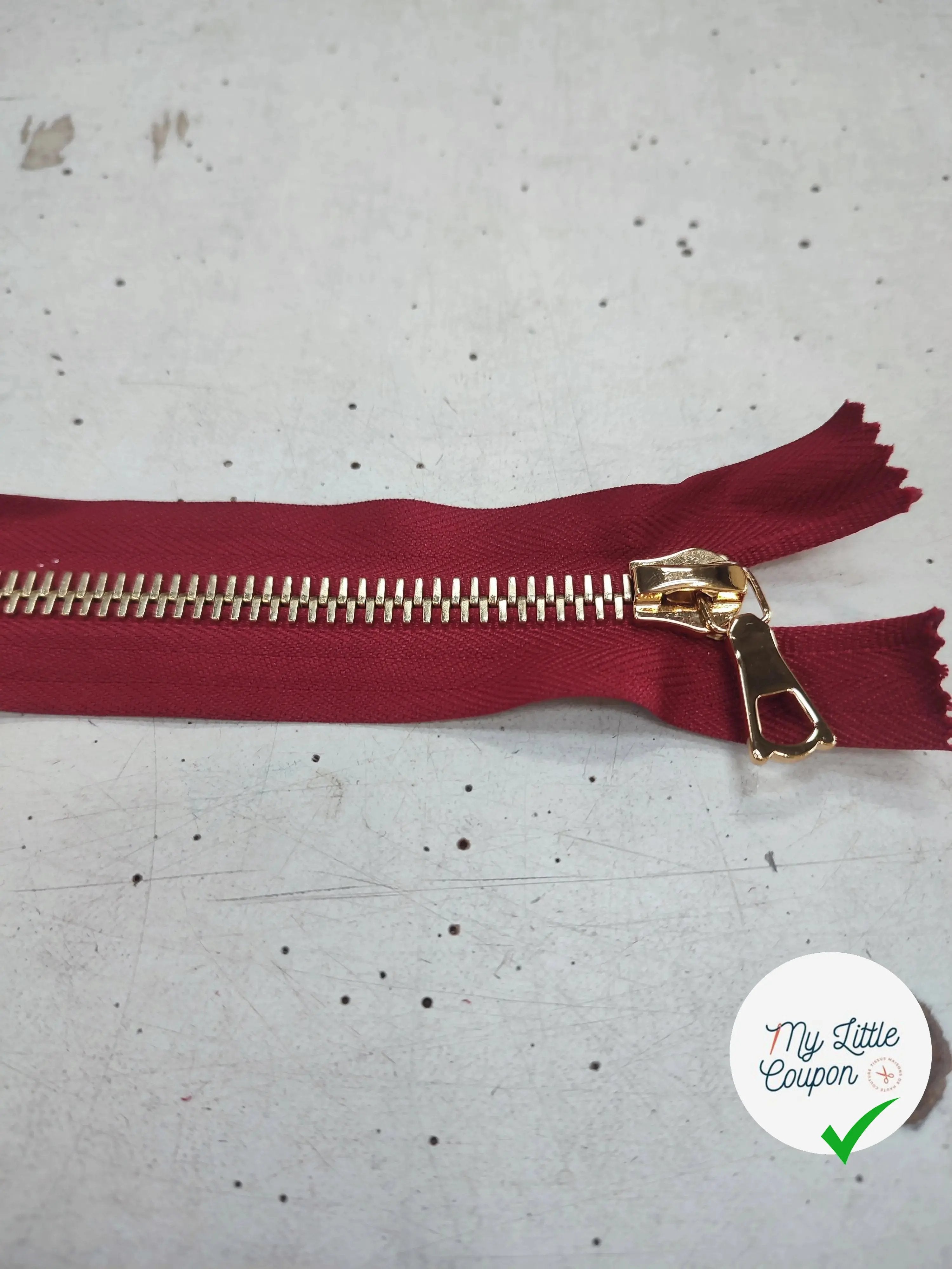 FERMETURE RIRI METAL NON SÉPARABLE 25CM MARRON CITROUILLE - My Little Coupon