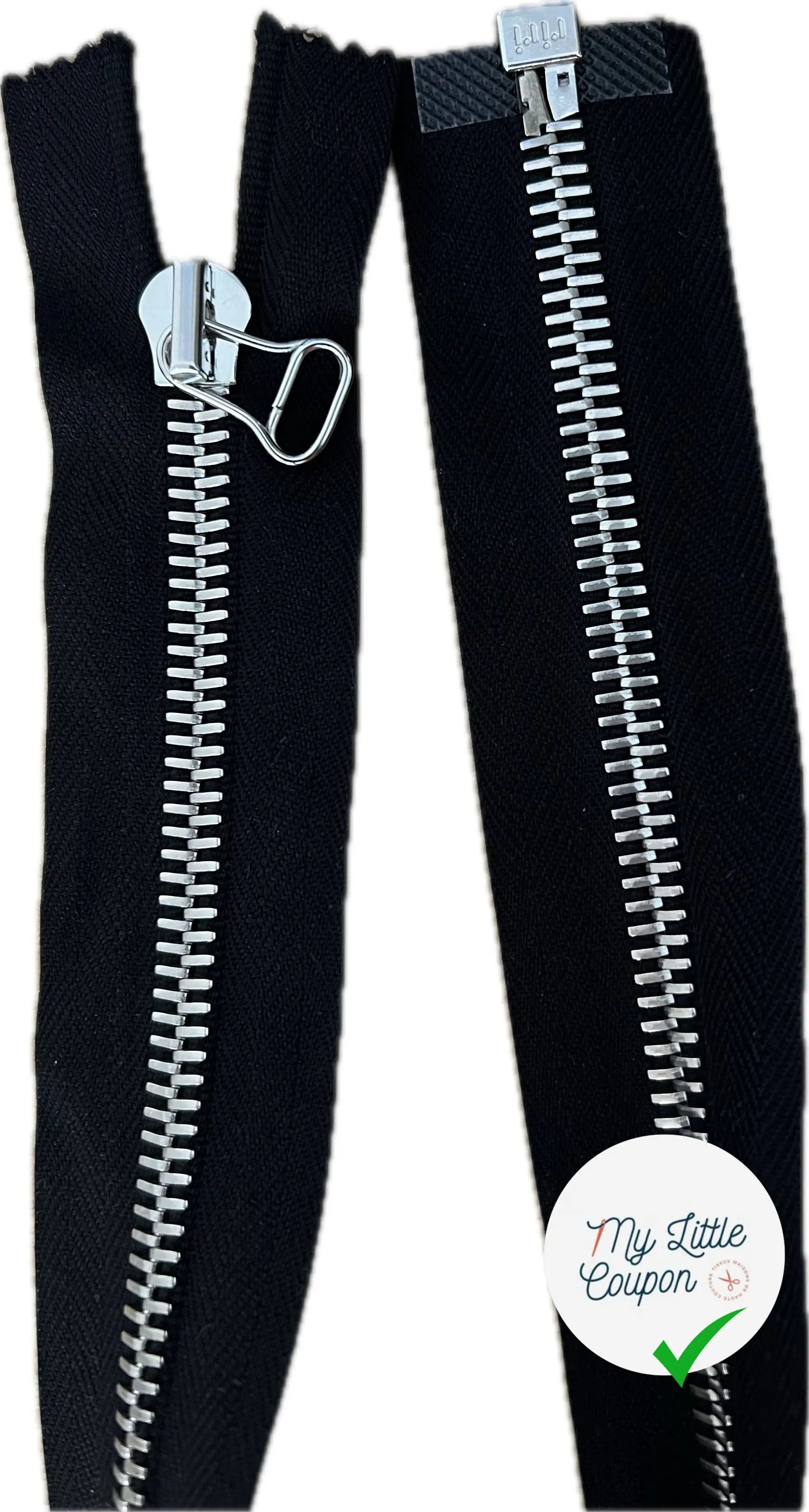 FERMETURE RIRI MÉTAL SÉPARABLE 45CM M8 NOIRE - My Little Coupon