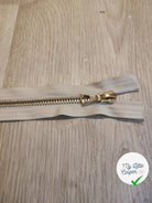 FERMETURE RIRI METAL NON SÉPARABLE 20CM BLANC CRÈME M8 - My Little Coupon