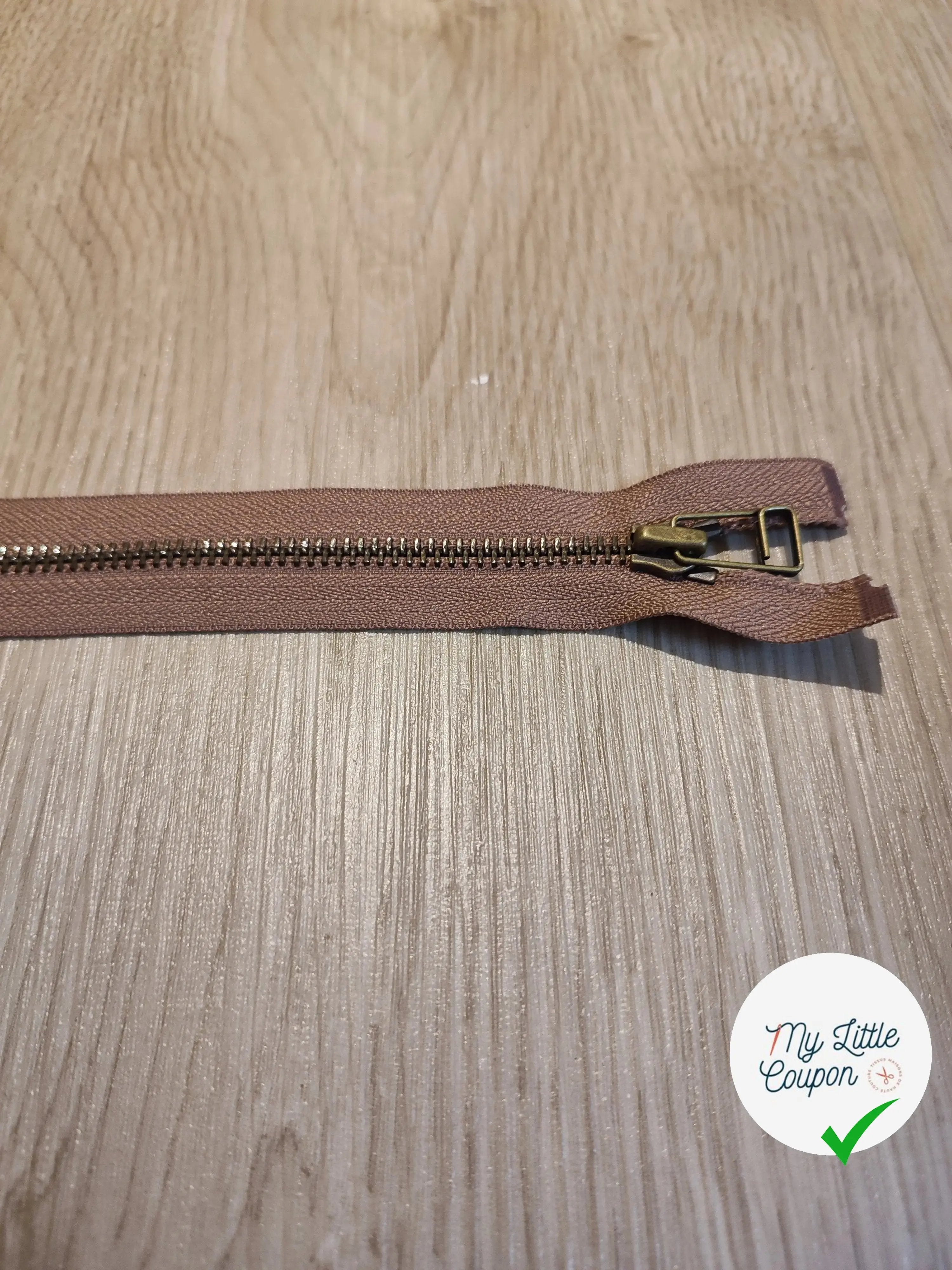 FERMETURE RIRI METAL SÉPARABLE 90CM MARRON CAFÉ - My Little Coupon