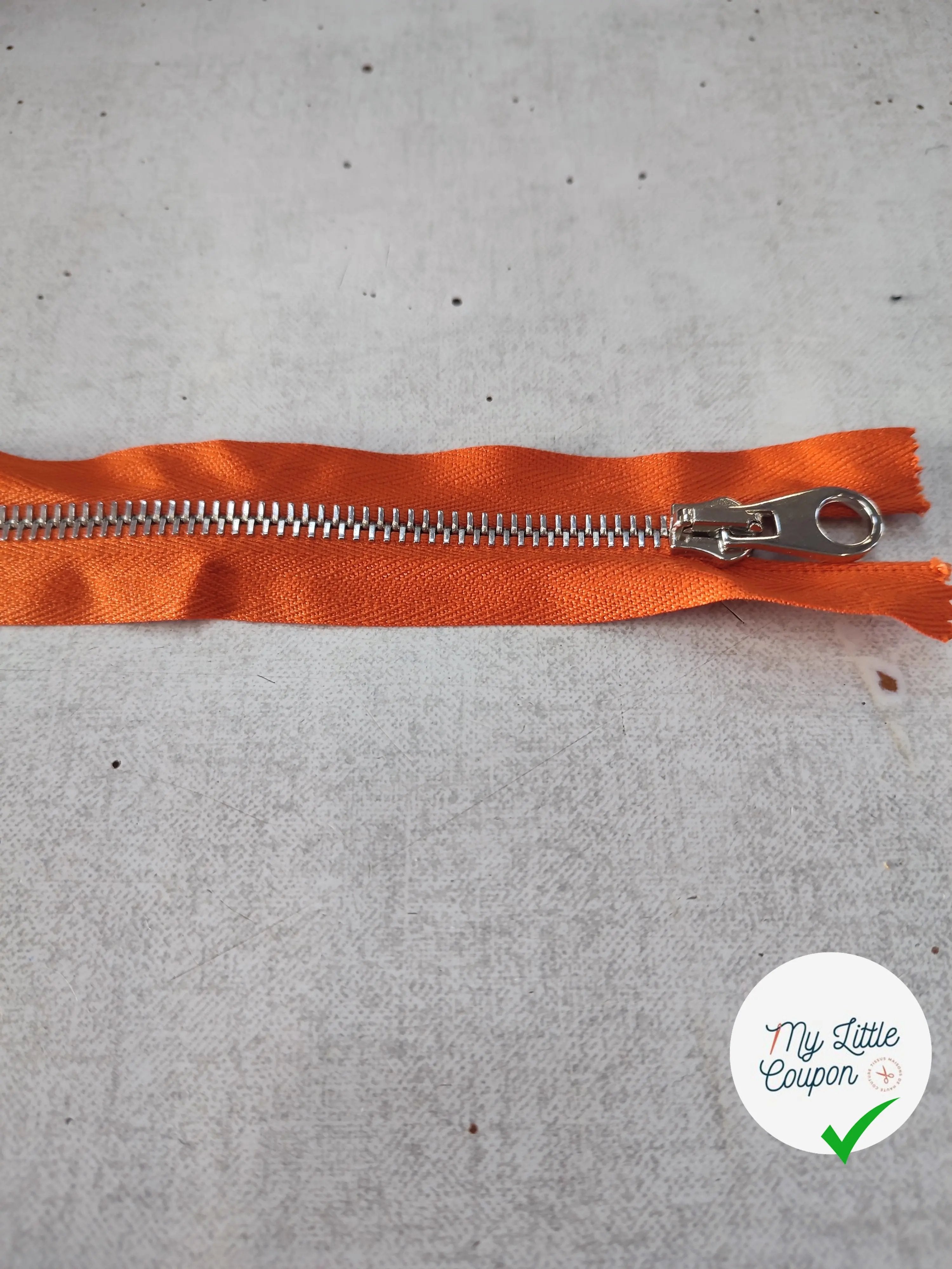 FERMETURE RIRI METAL SÉPARABLE 50CM ORANGE  M6 - My Little Coupon