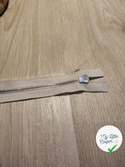 FERMETURE RIRI METAL SEPARABLE 60CM GRIS CLAIR - My Little Coupon