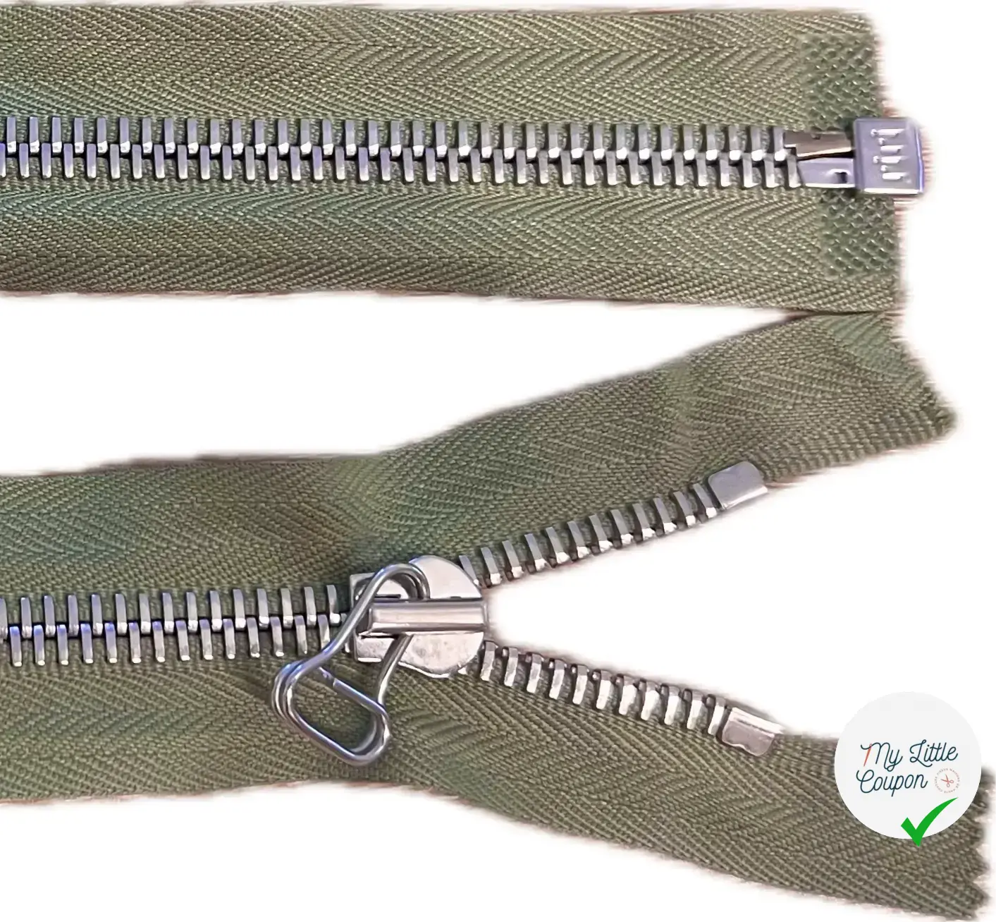 FERMETURE RIRI MÉTAL SÉPARABLE 65CM M8 VERT SAUGE - My Little Coupon