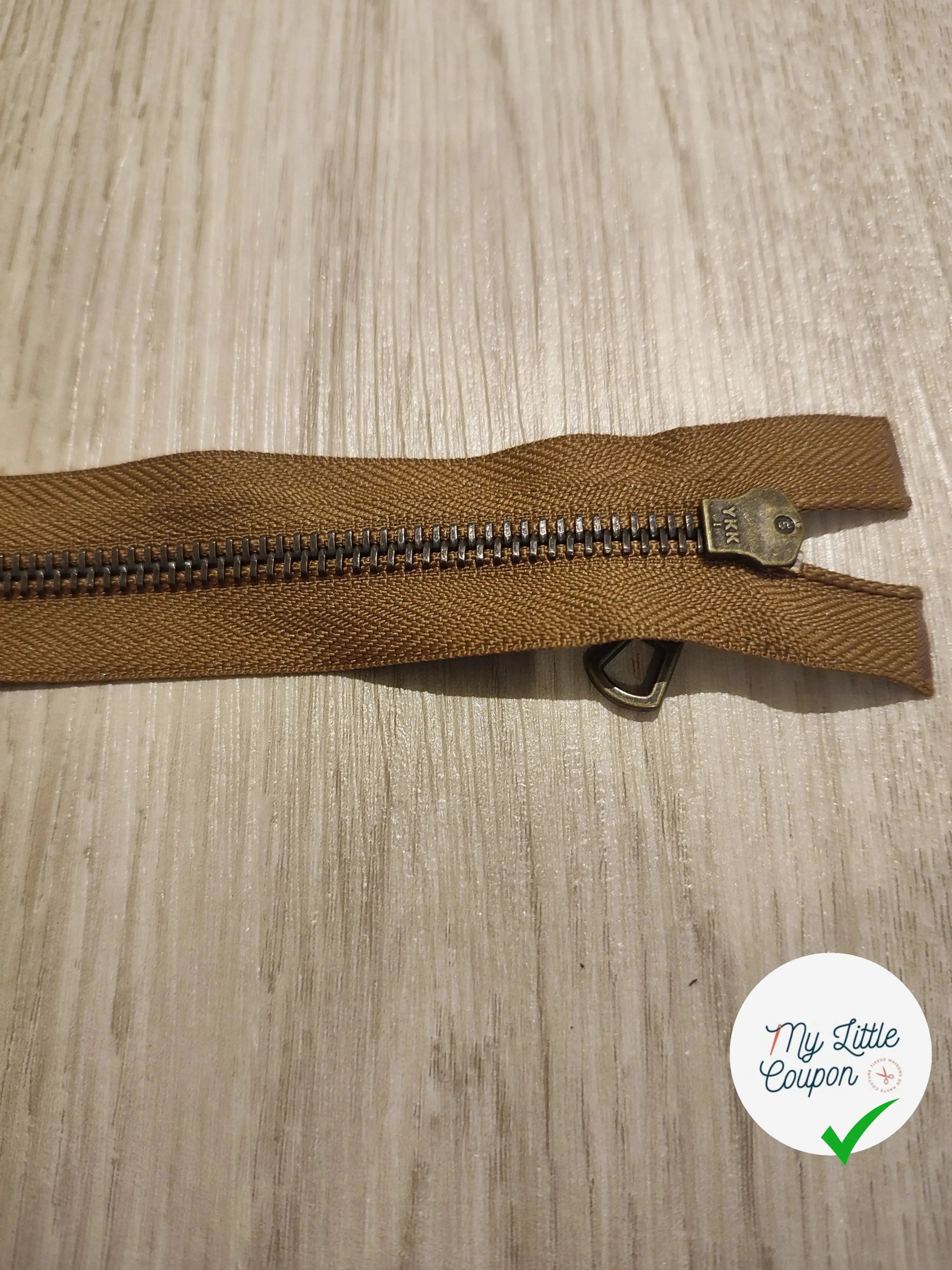 FERMETURE RIRI METAL SÉPARABLE 65CM MARRON - My Little Coupon