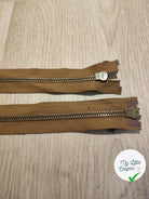 FERMETURE RIRI METAL NON SÉPARABLE DOUBLE CHEMINS 90CM MARRON - My Little Coupon