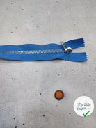FERMETURE RIRI METAL NON SÉPARABLE 15CM BLEU CIEL M6 - My Little Coupon