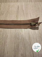 FERMETURE RIRI METAL SÉPARABLE RÉVERSIBLE 90CM MARRON CLAIR - My Little Coupon
