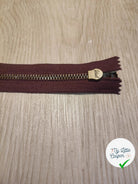 FERMETURE RIRI METAL NON SÉPARABLE 25CM VIOLET AUBERGINE - My Little Coupon