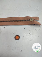 FERMETURE RIRI METAL SÉPARABLE 80CM MARRON CAPPUCCINO - My Little Coupon