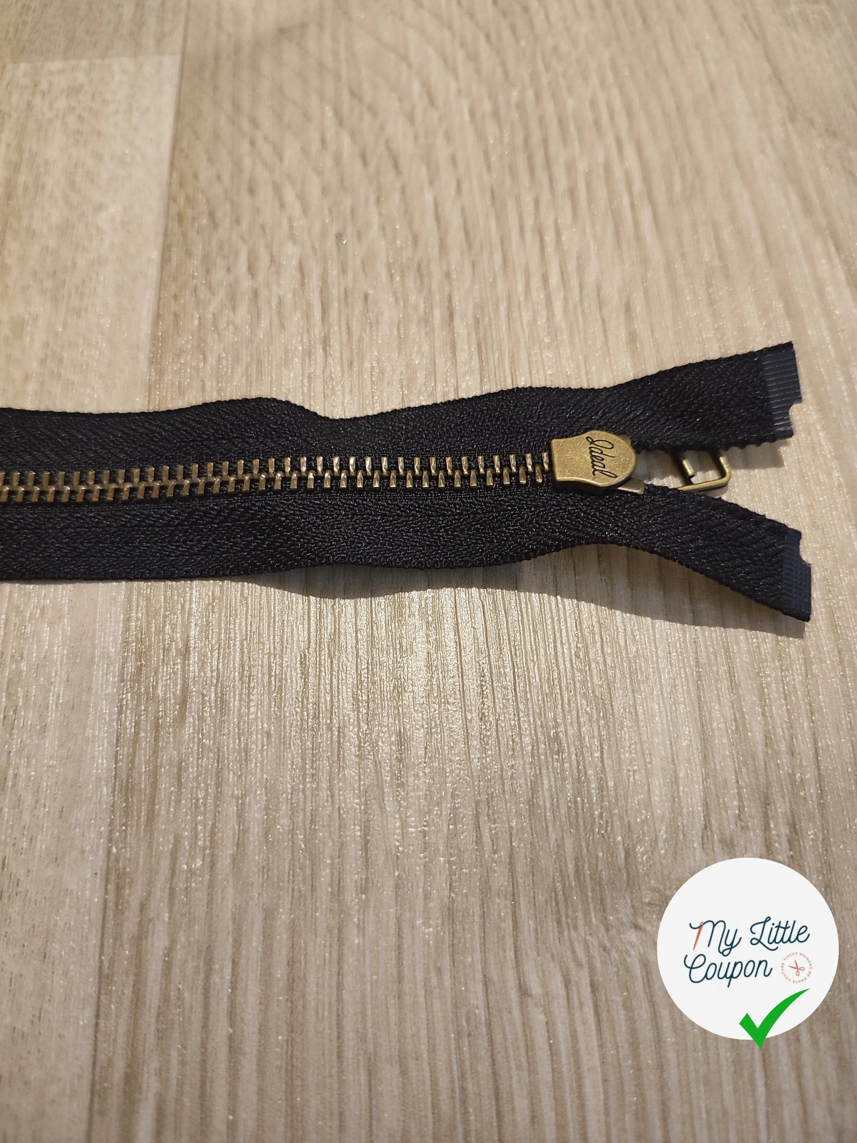 FERMETURE RIRI METAL SÉPARABLE 80CM NOIR - My Little Coupon