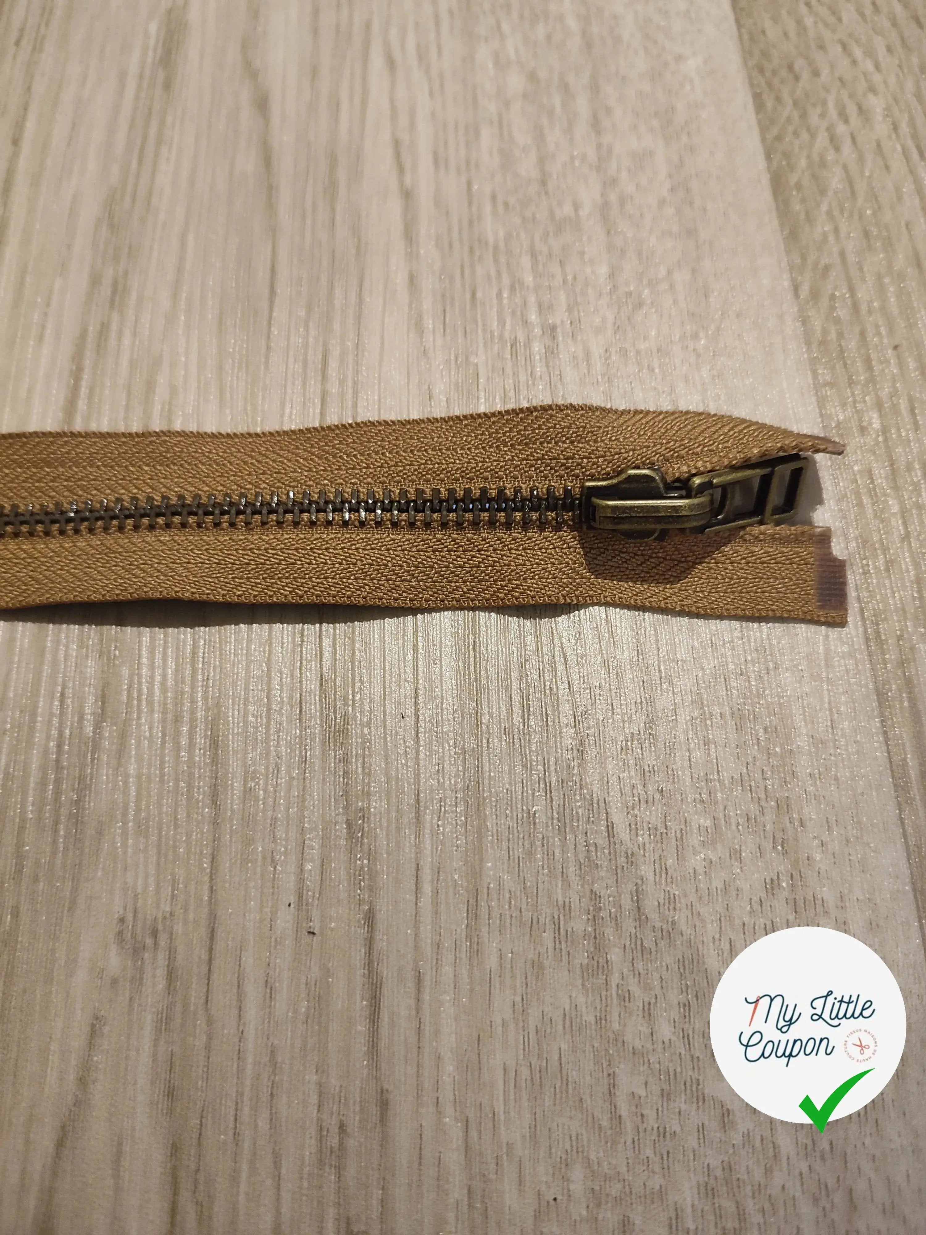 FERMETURE RIRI METAL SÉPARABLE 90CM MARRON - My Little Coupon