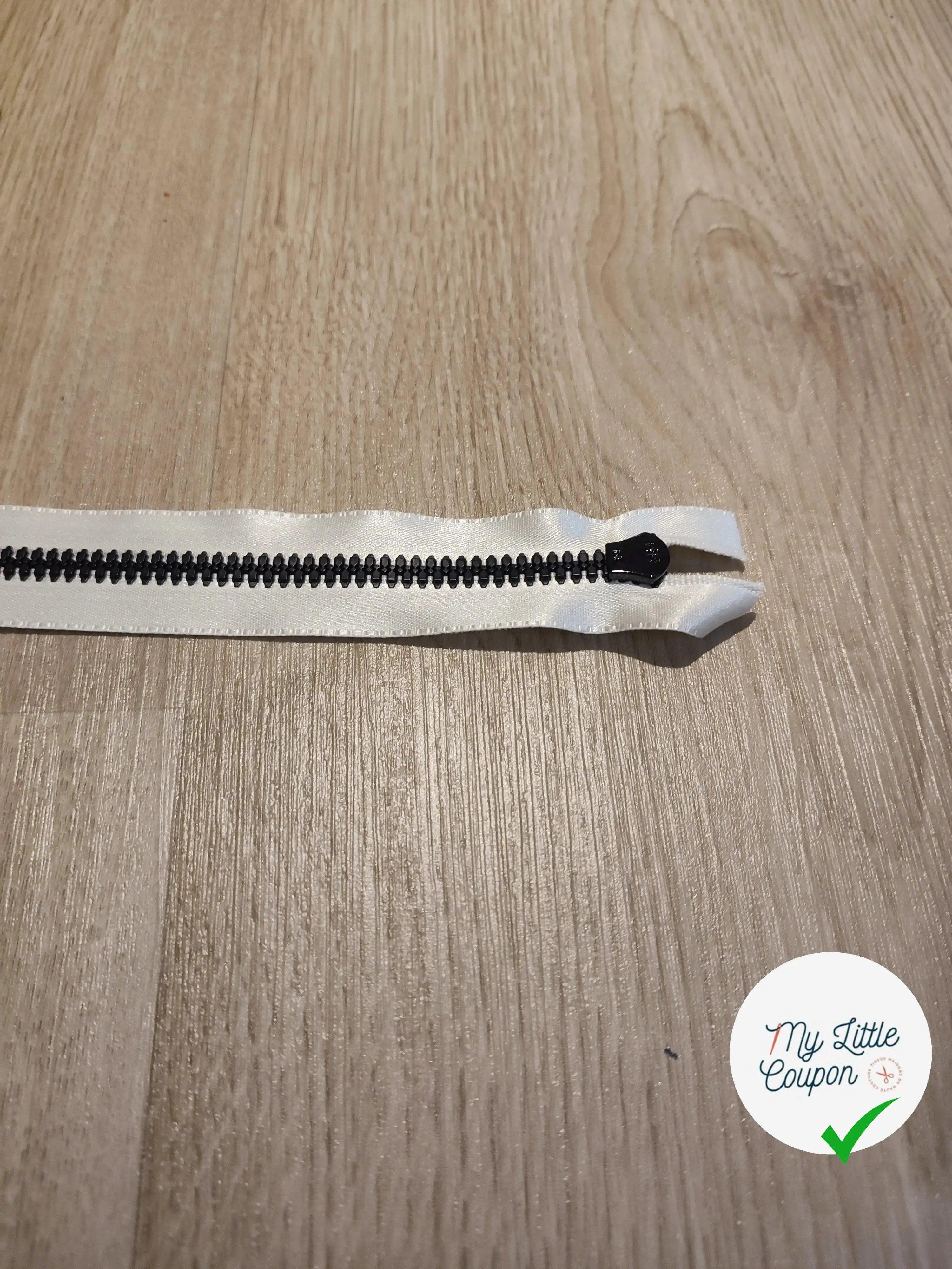 FERMETURE RIRI METAL NON SEPARABLE 16CM BLANC - My Little Coupon