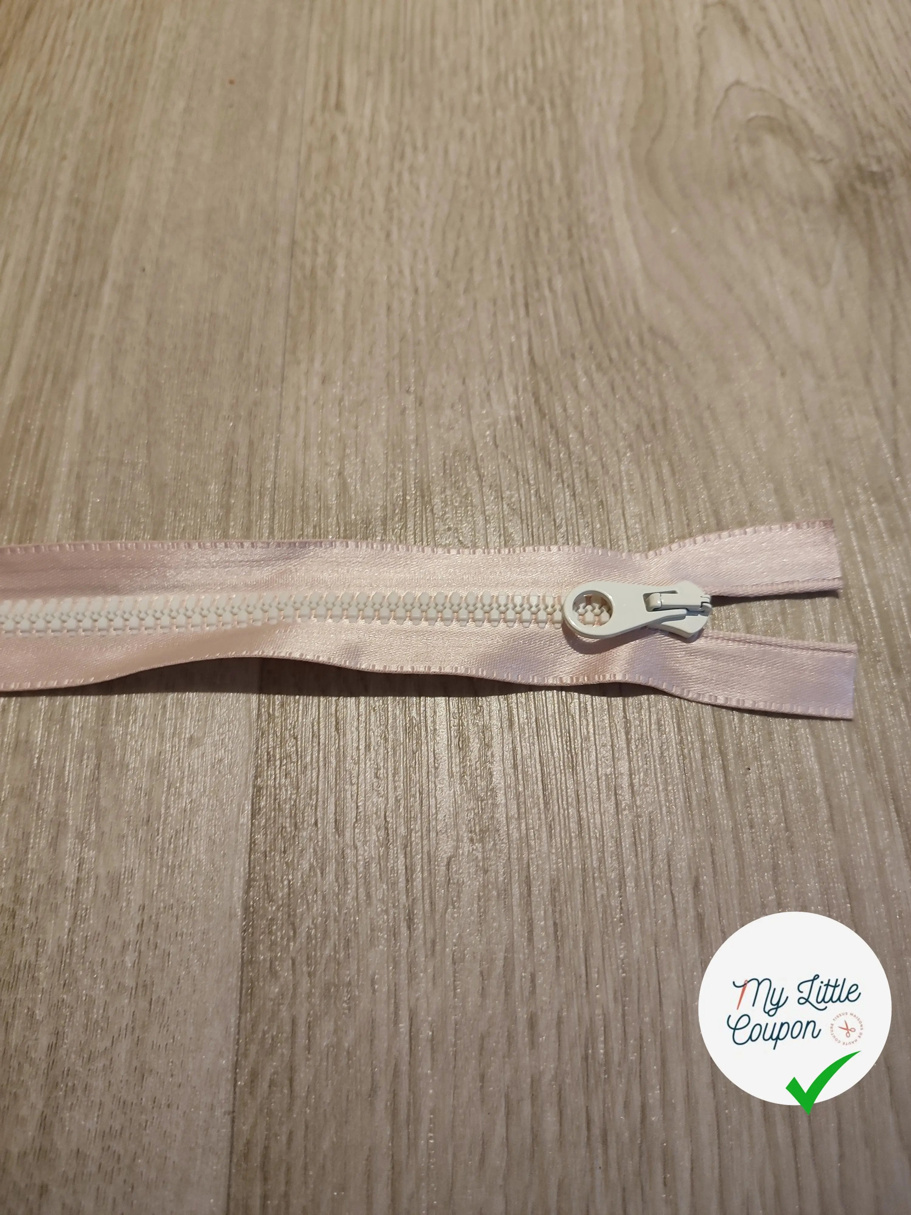 FERMETURE RIRI METAL SEPARABLE 85CM ROSE POUDRÉ - My Little Coupon