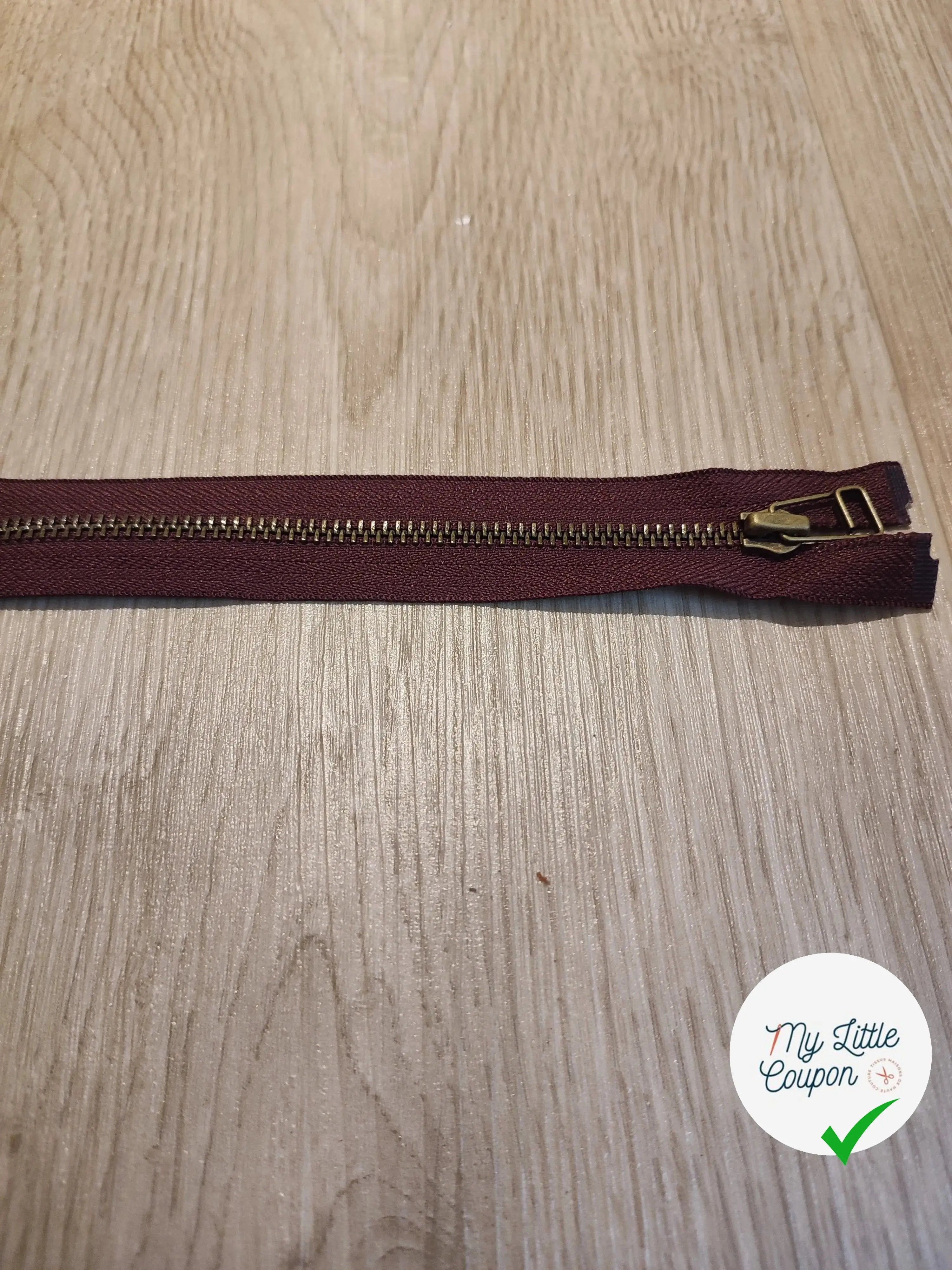 FERMETURE RIRI METAL SÉPARABLE 90CM BORDEAUX - My Little Coupon