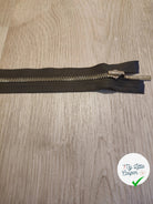 FERMETURE RIRI METAL SÉPARABLE 80CM VERT FONCÉ KAKI - My Little Coupon