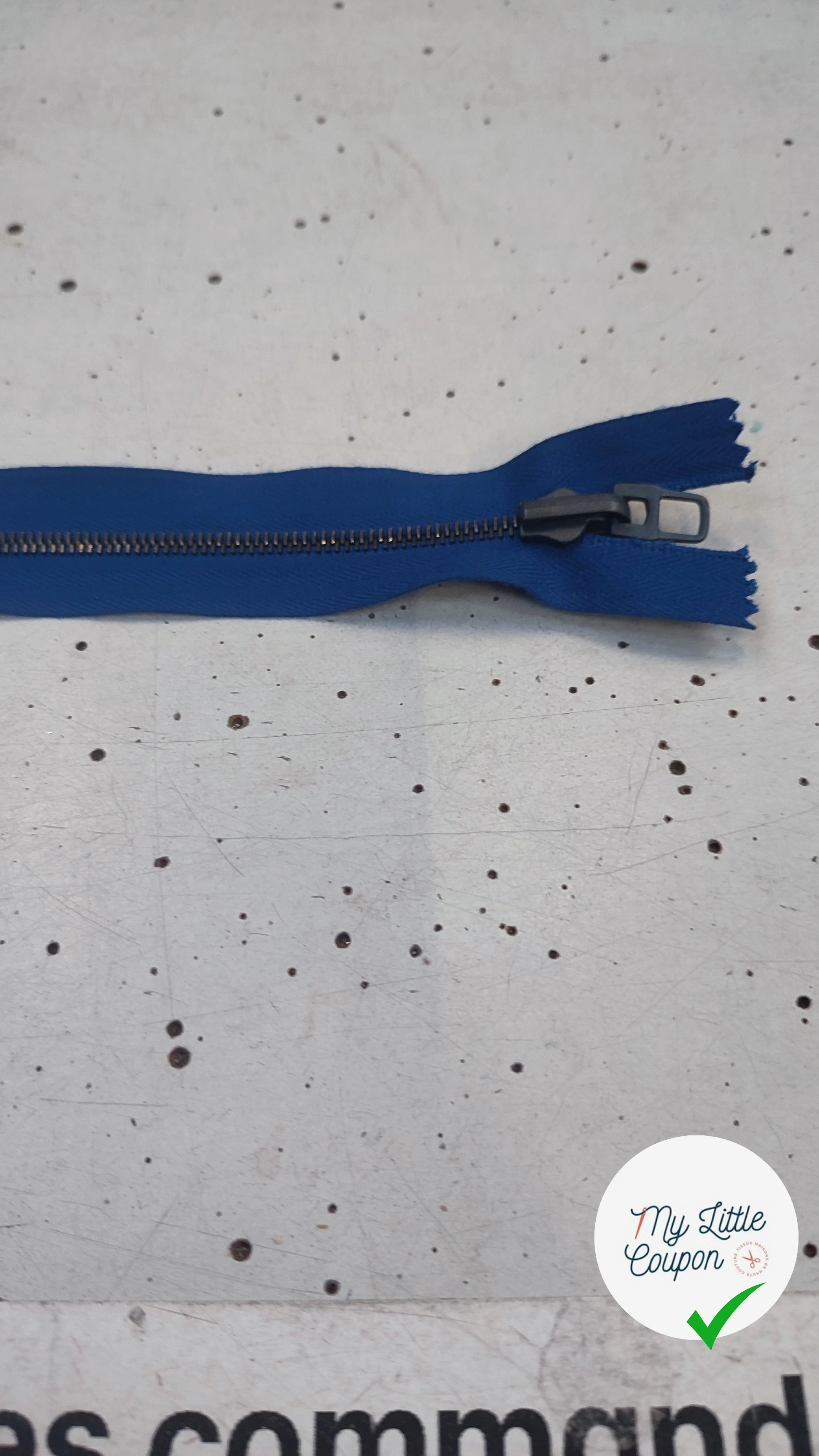 FERMETURE RIRI METAL SÉPARABLE 90CM BLEU - My Little Coupon