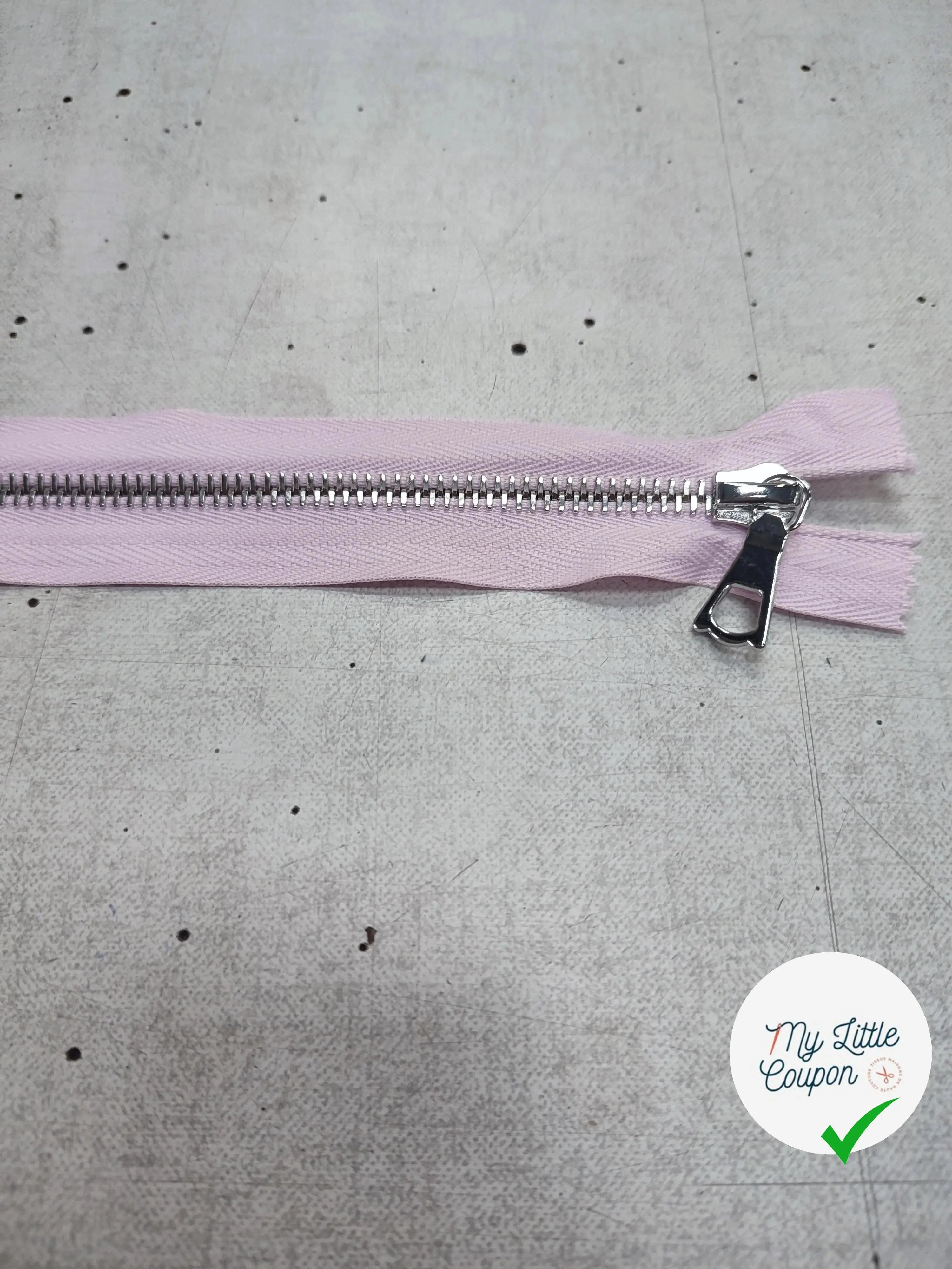 FERMETURE RIRI METAL SÉPARABLE 60CM ROSE M6 - My Little Coupon