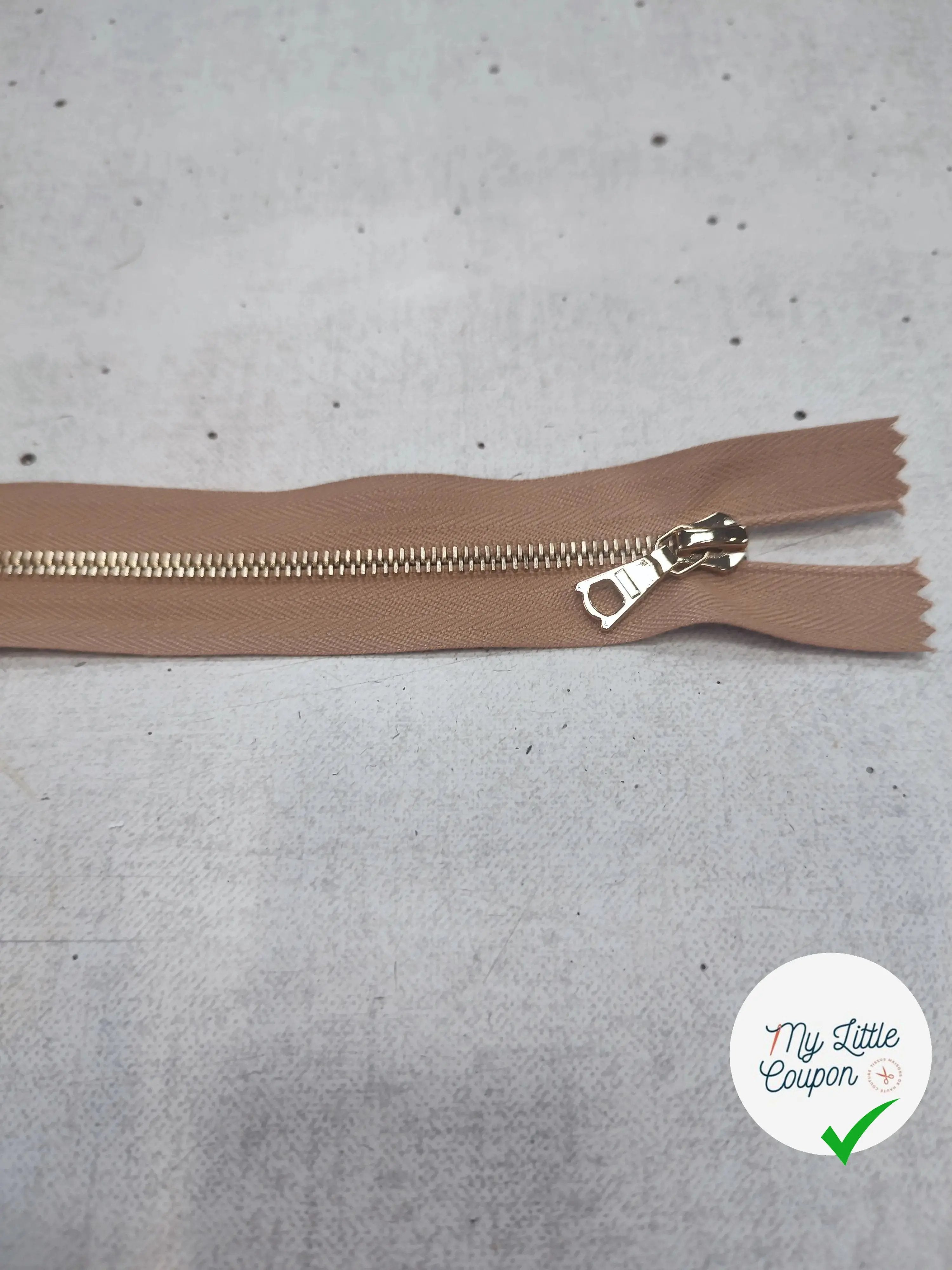FERMETURE RIRI MÉTAL SÉPARABLE 60CM MARRON FONCÉ - My Little Coupon