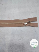 FERMETURE RIRI MÉTAL SÉPARABLE 60CM MARRON FONCÉ - My Little Coupon