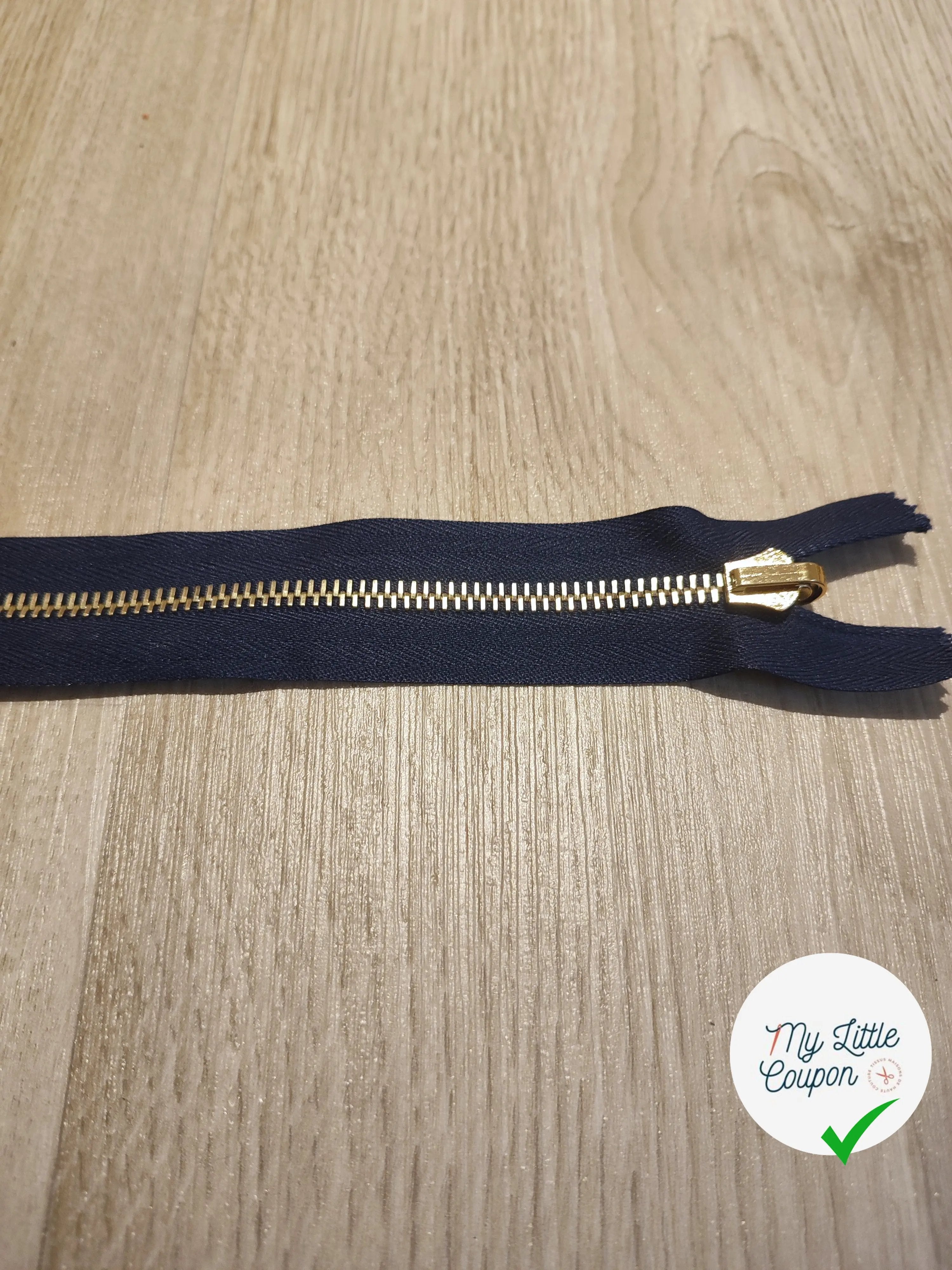 FERMETURE RIRI METAL SEPARABLE DOUBLE CHEMINS 75CM BLEU NUIT - My Little Coupon
