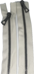 FERMETURE RIRI METAL SOMBRE DOUBLE VOIES 90CM M6 BLANCHE - My Little Coupon