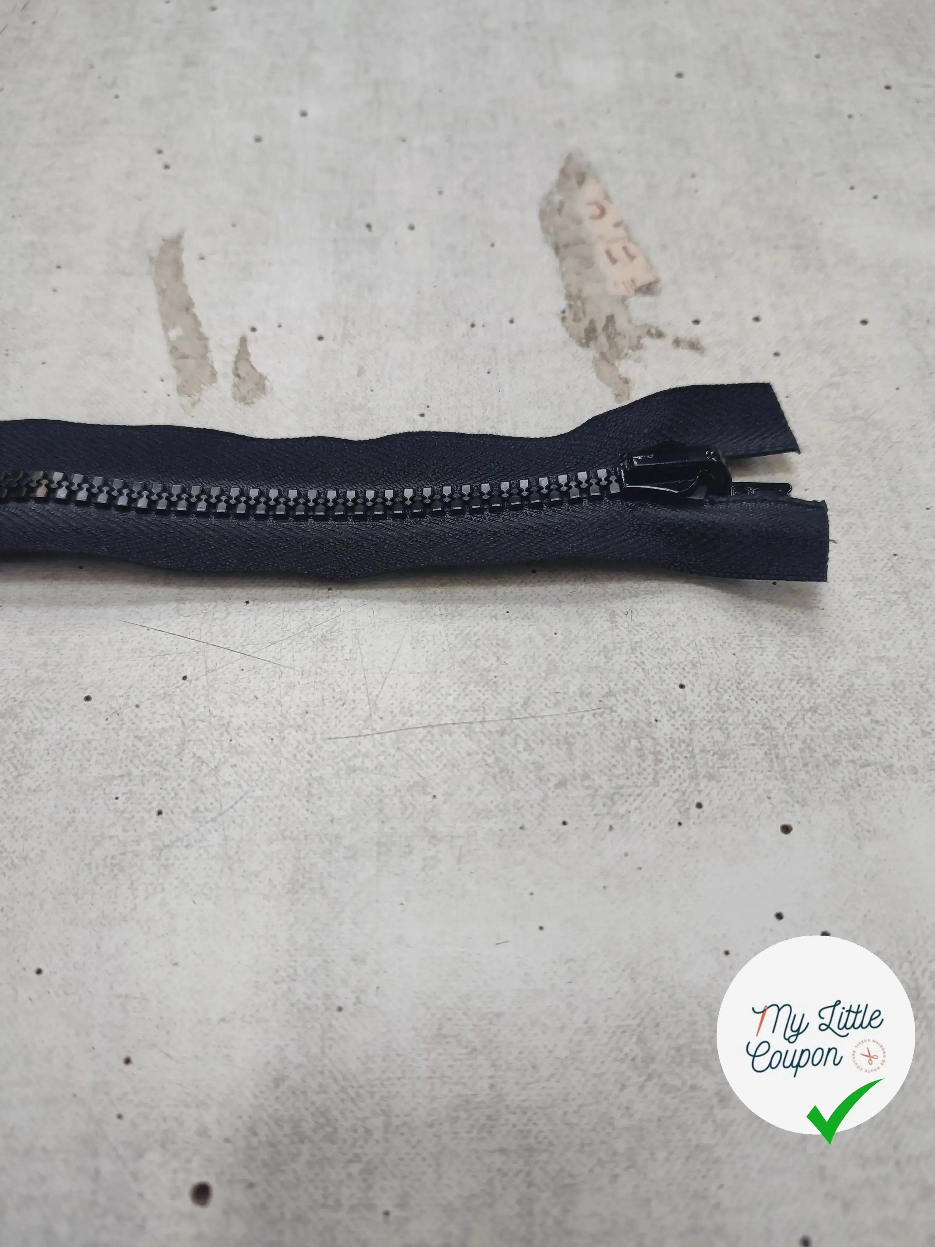 FERMETURE RIRI PLASTIQUE NON SÉPARABLE RÉVERSIBLE 50CM NOIR - My Little Coupon
