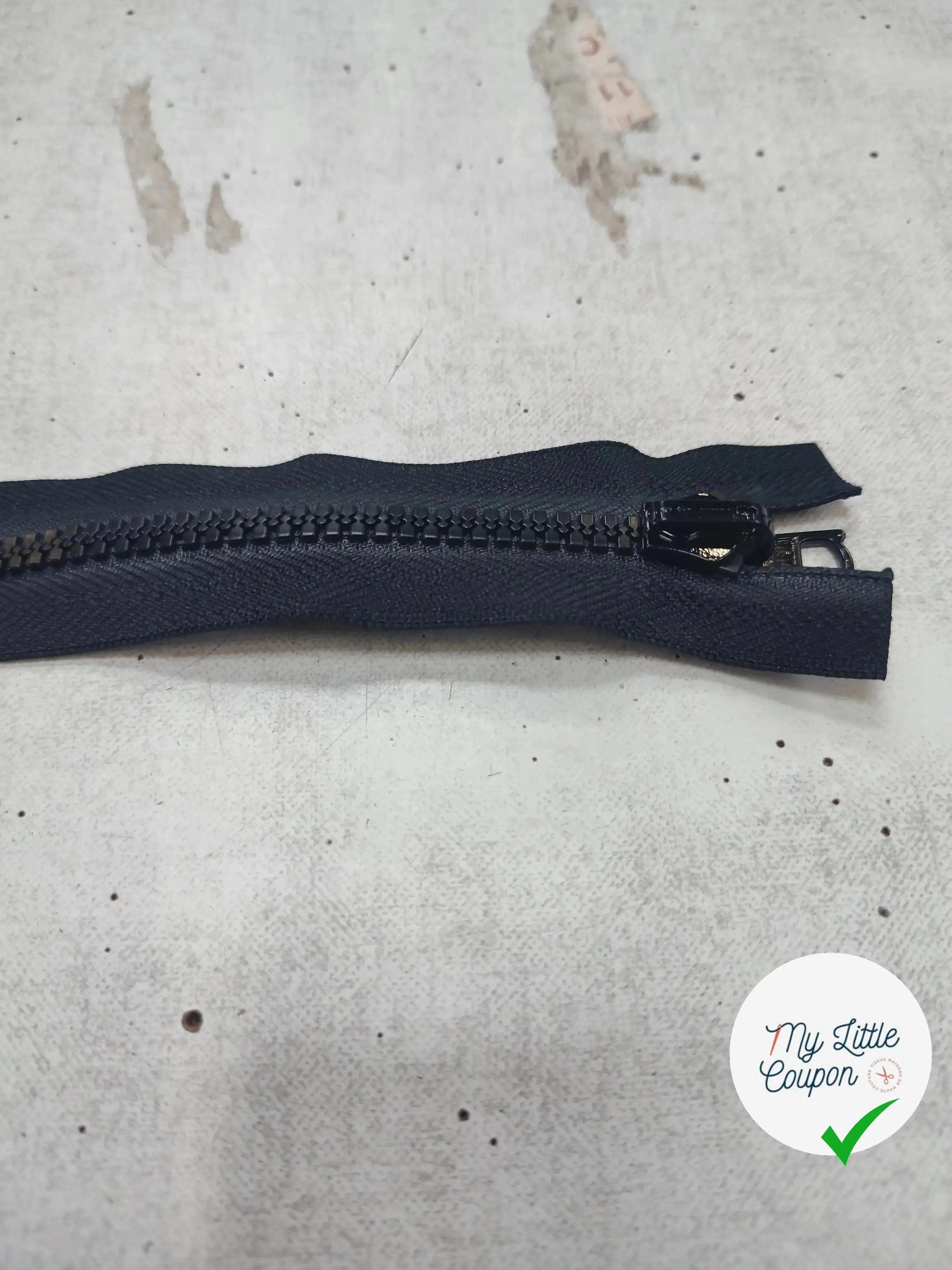FERMETURE RIRI PLASTIQUE NON SÉPARABLE RÉVERSIBLE 50CM NOIR - My Little Coupon