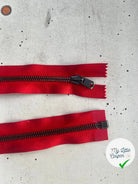 FERMETURE RIRI SÉPARABLE ROUGE MÉTAL 90 CM - My Little Coupon
