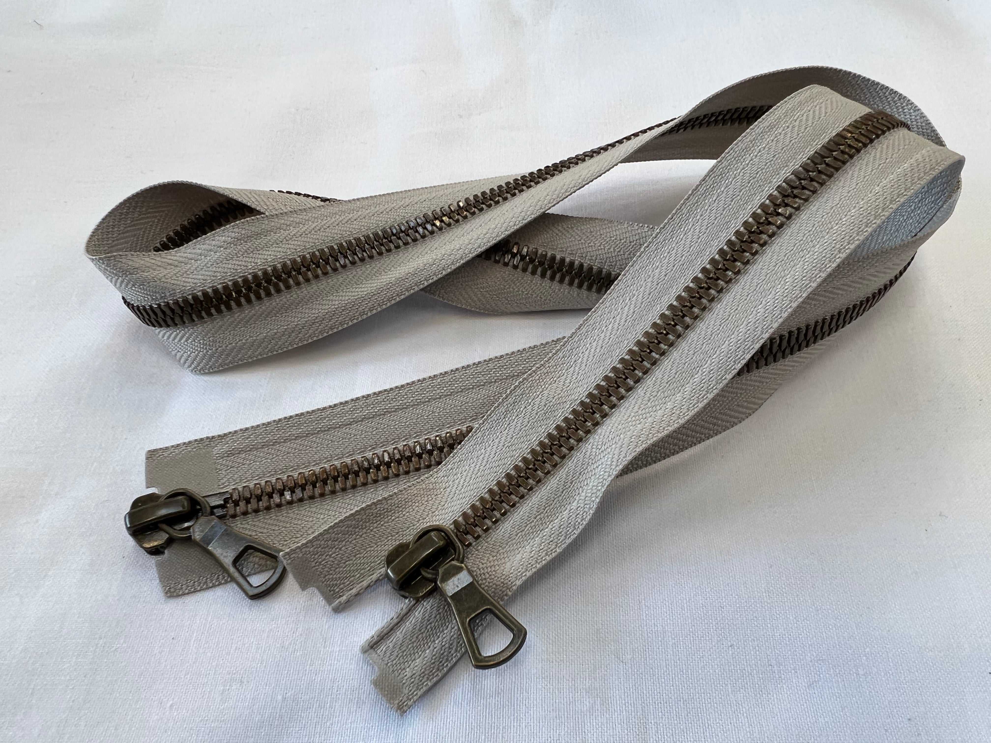FERMETURE SÉPARABLE DOUBLE CURSEUR GRIS 80 CM - My Little Coupon