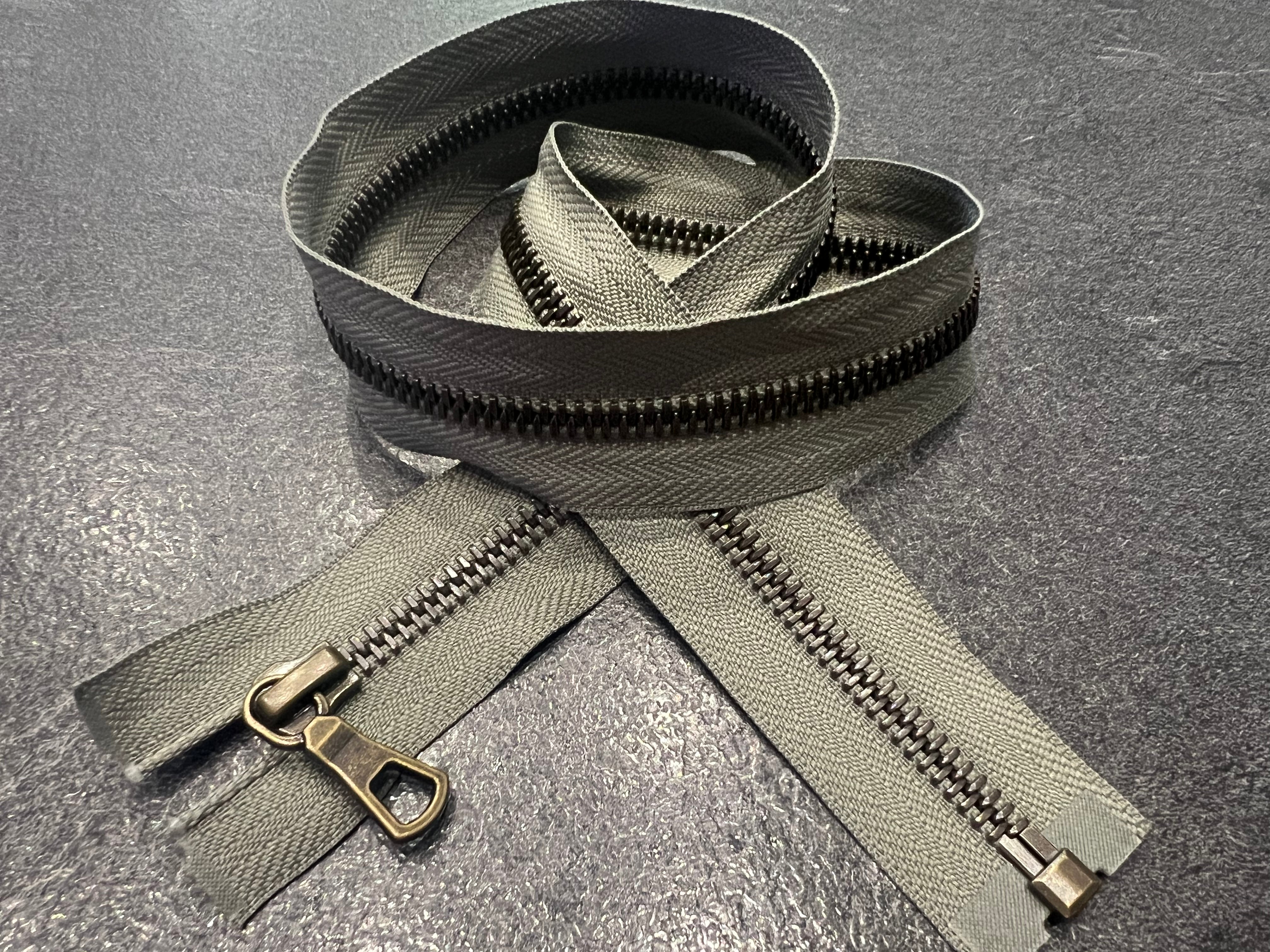 FERMETURE SEPARABLE GRIS VERT 60 CM - My Little Coupon