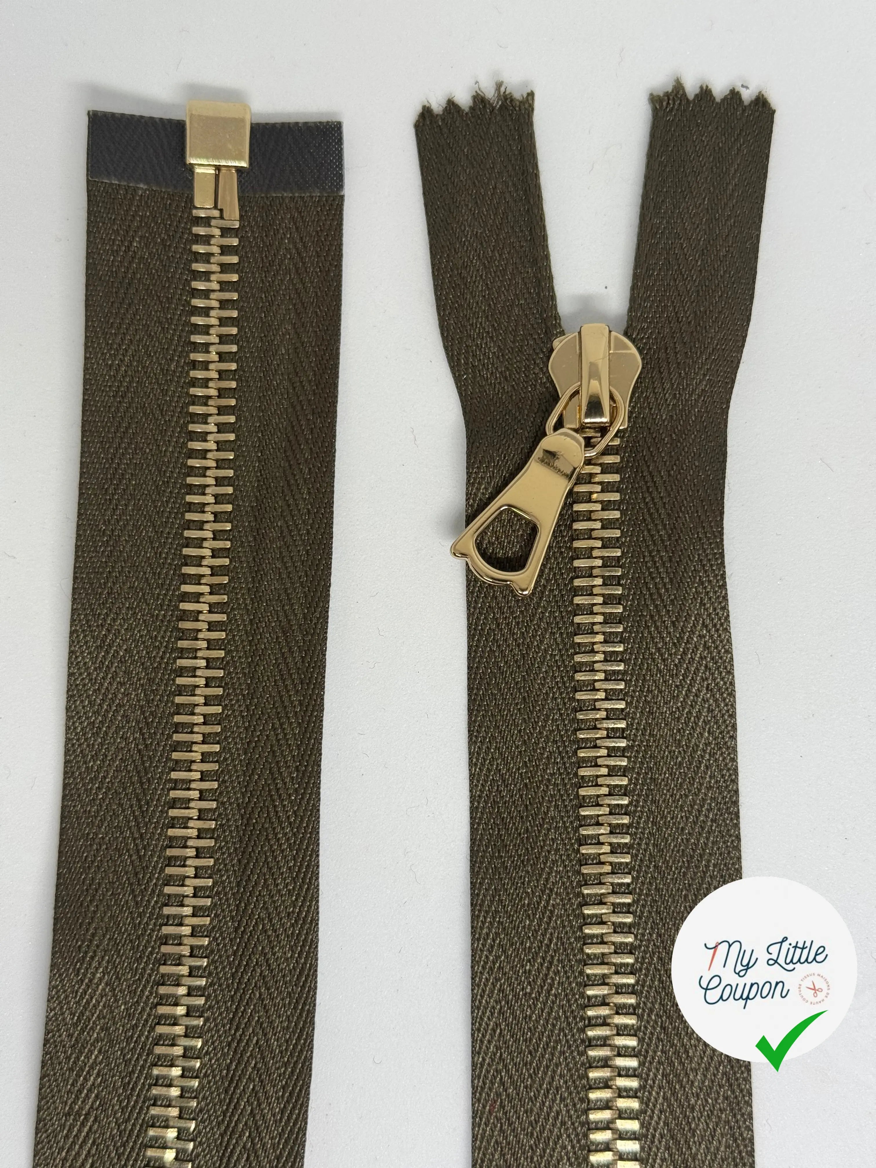 FERMETURE SÉPARABLE VERT KAKI 80CM - My Little Coupon