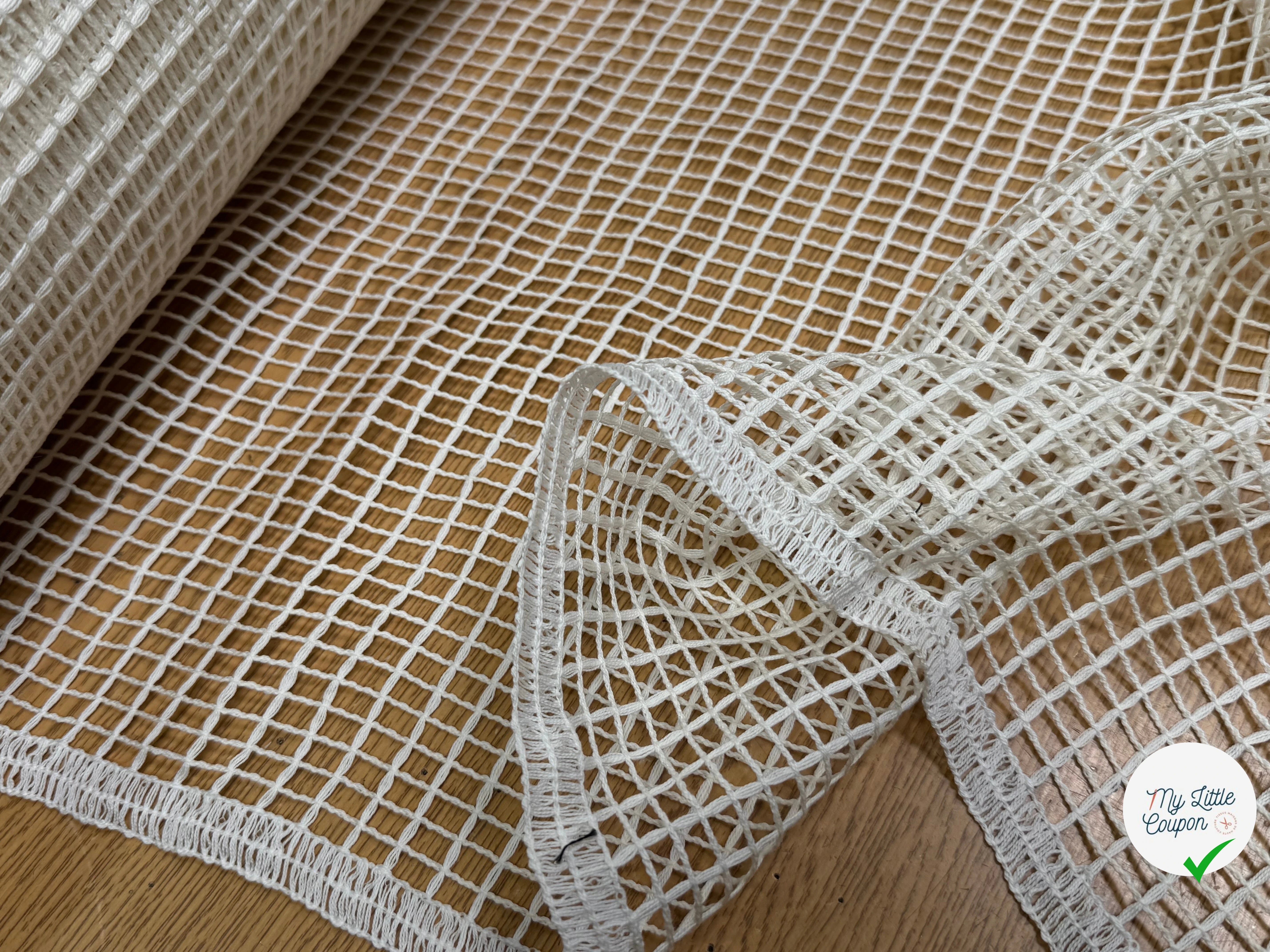 FILET MESH BLANC CASSÉ COTON - My Little Coupon